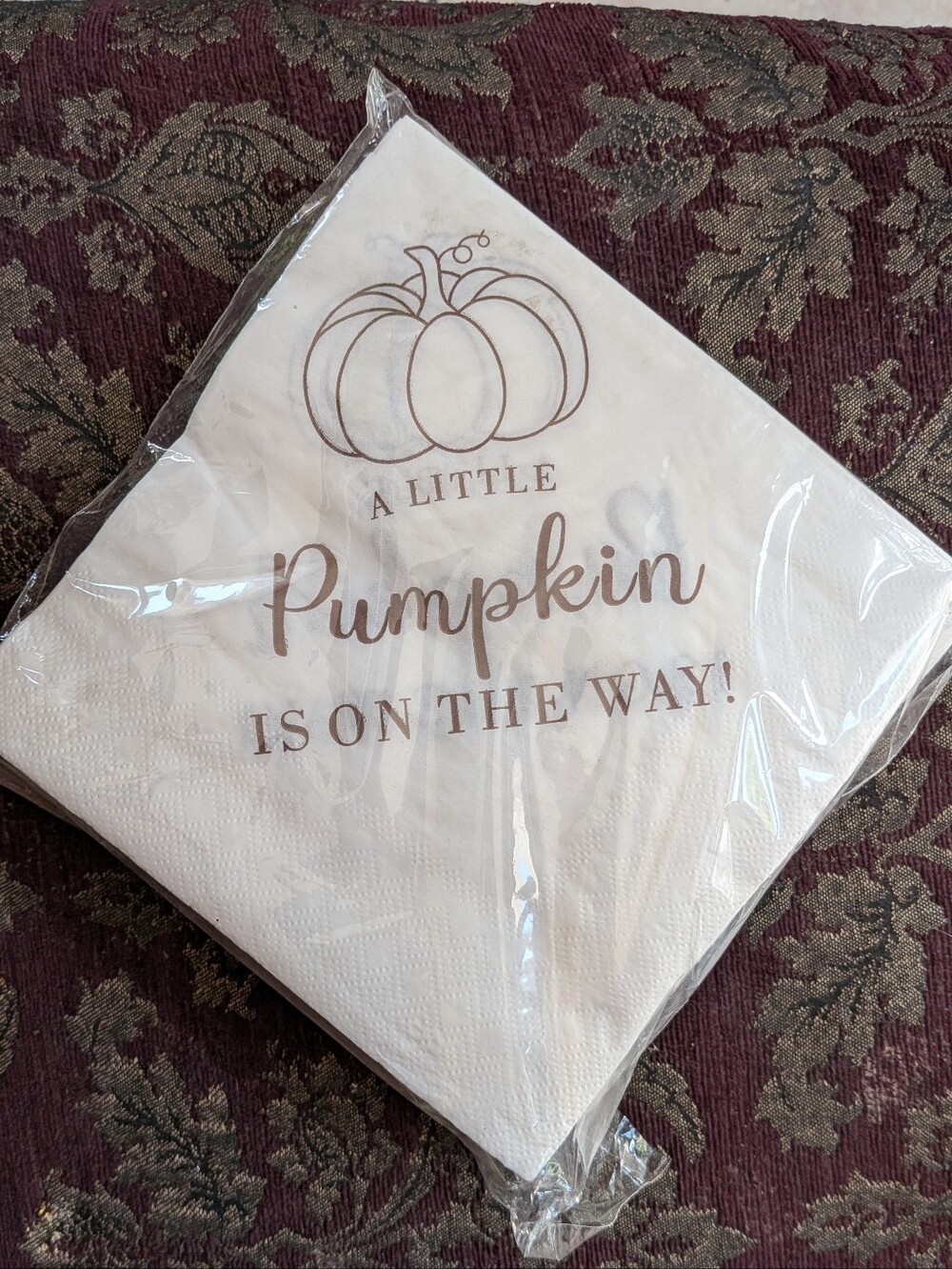 NEW 50pc A Little Pumpkin Is On The Way Fall Baby Shower NapkinsBrand new,